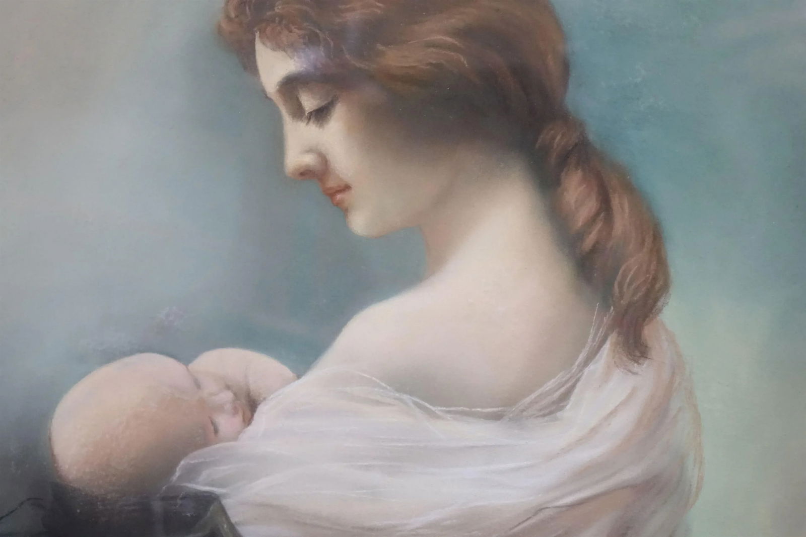 1915 "Gods Gift" Figurative Watercolor Painting Signed by E. Lochlilar, Framed - 3