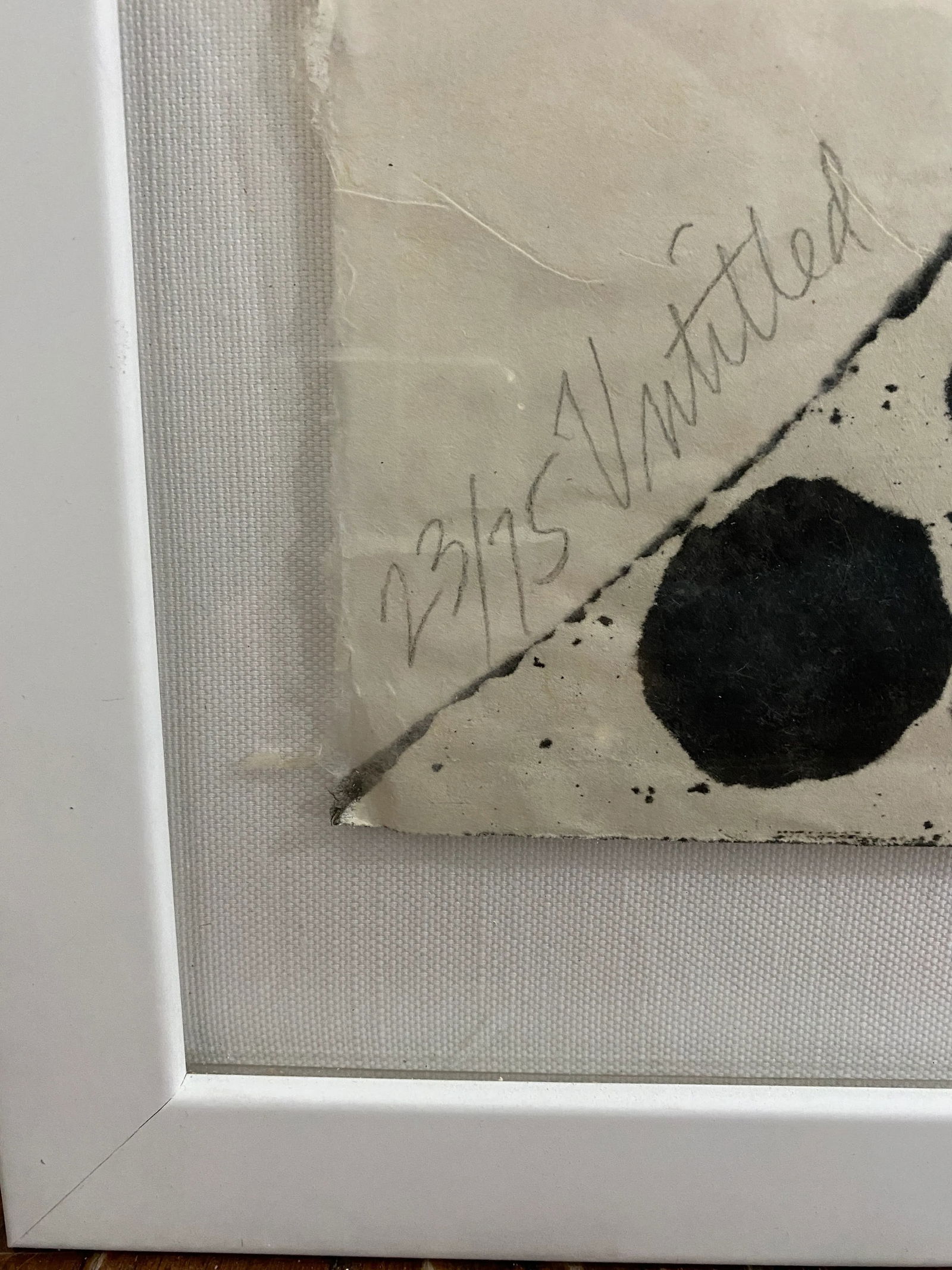 Original Signed Carol Summers "Untitled" Rainbow Woodcut, Framed - 9