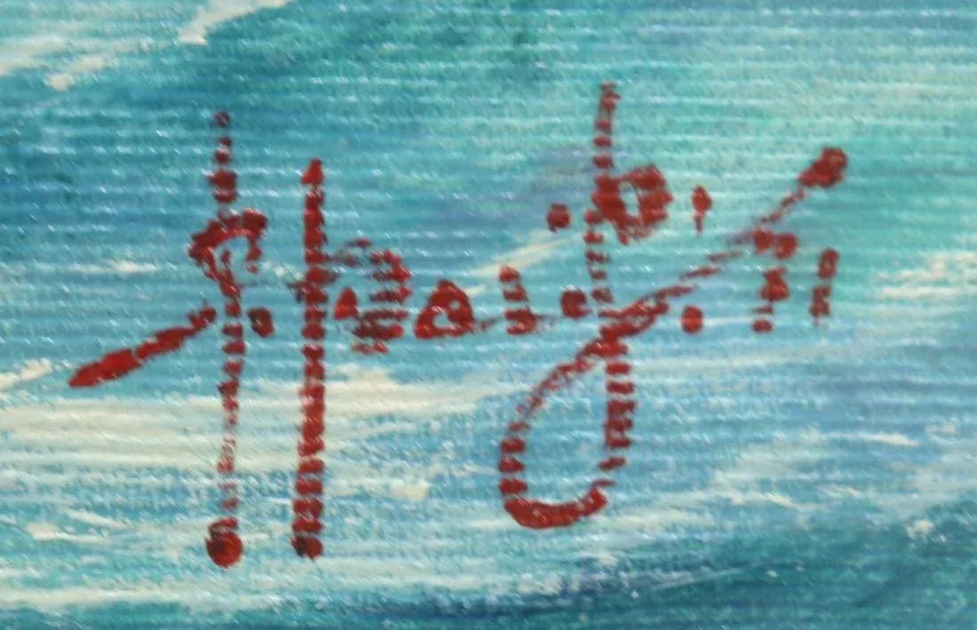 1970s "La Spezia Nave Scuola Amerigo Vespucci" Nautical Oil Painting Signed GP, Framed - 4