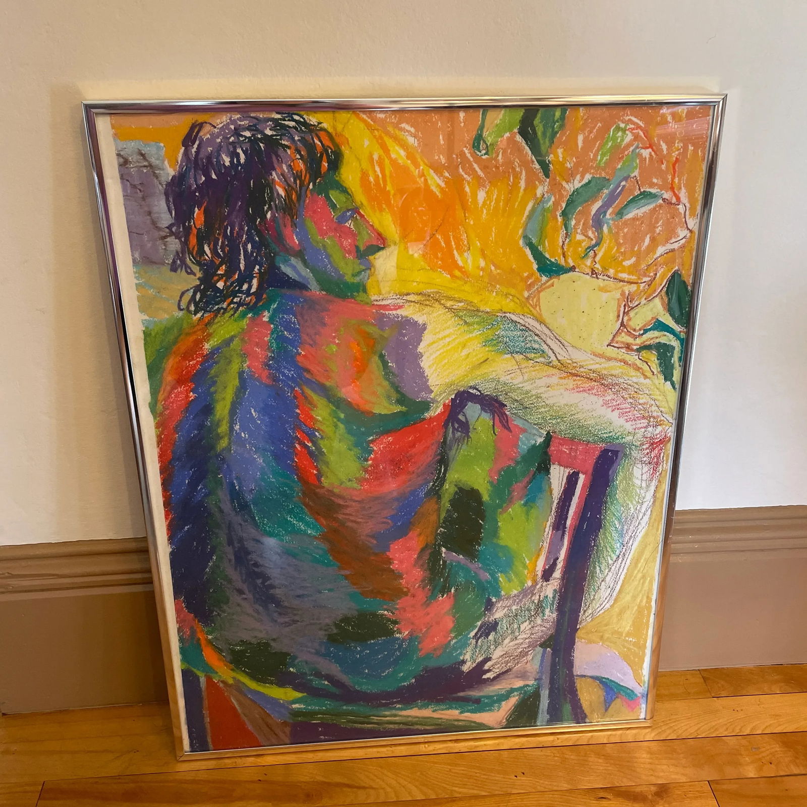 1960's Framed Abstract Pastel on Paper - 2