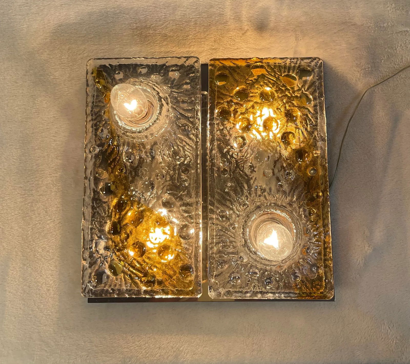 Italian Murano Glass Wall Sconce by Mazzega, Circa 1960's - 12