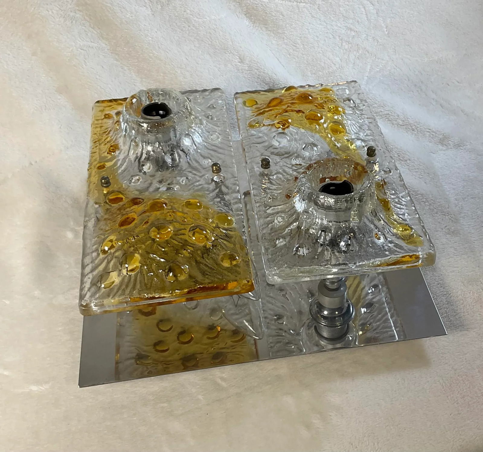 Italian Murano Glass Wall Sconce by Mazzega, Circa 1960's - 13