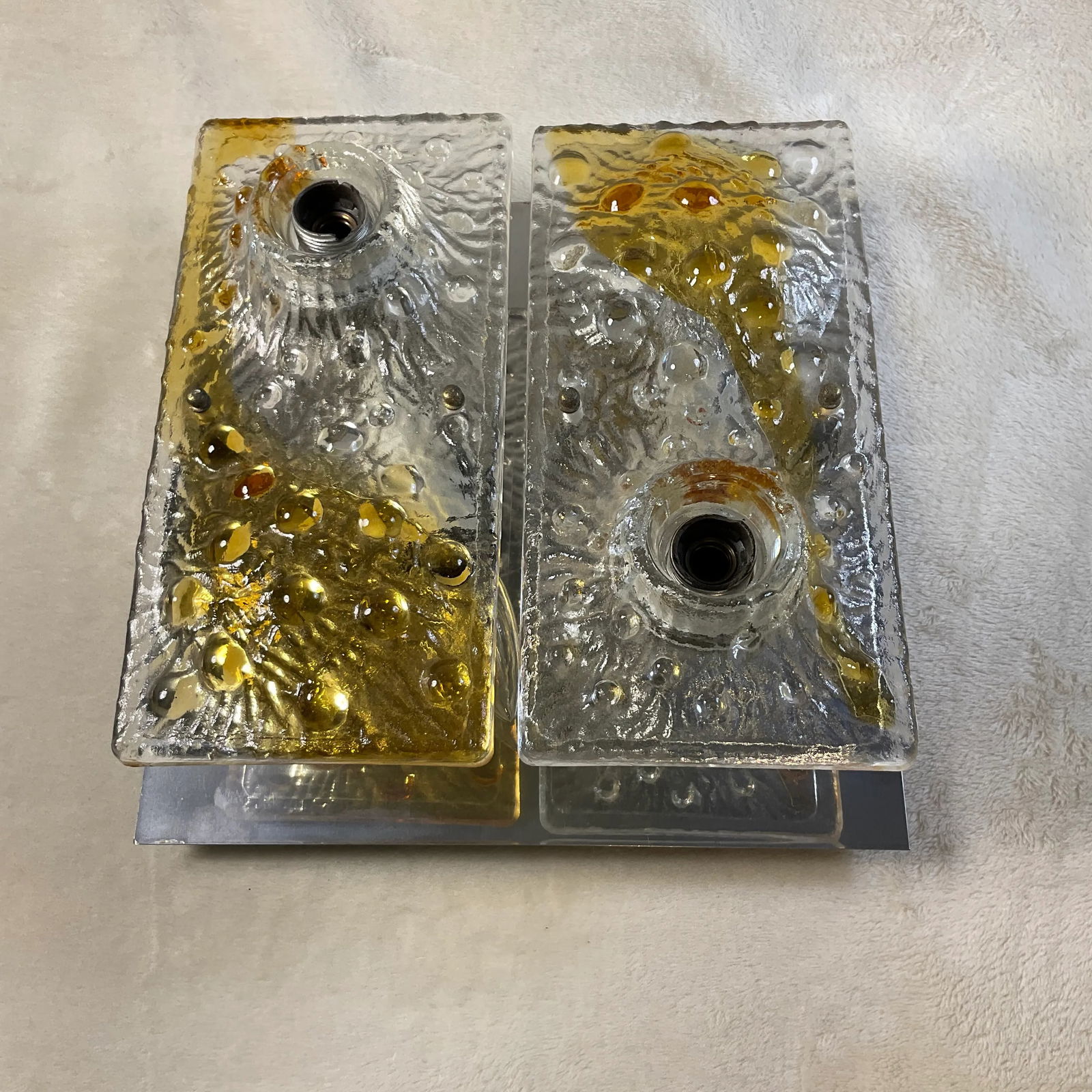 Italian Murano Glass Wall Sconce by Mazzega, Circa 1960's - 2