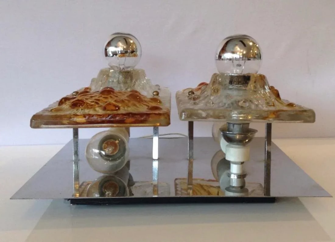 Italian Murano Glass Wall Sconce by Mazzega, Circa 1960's - 3