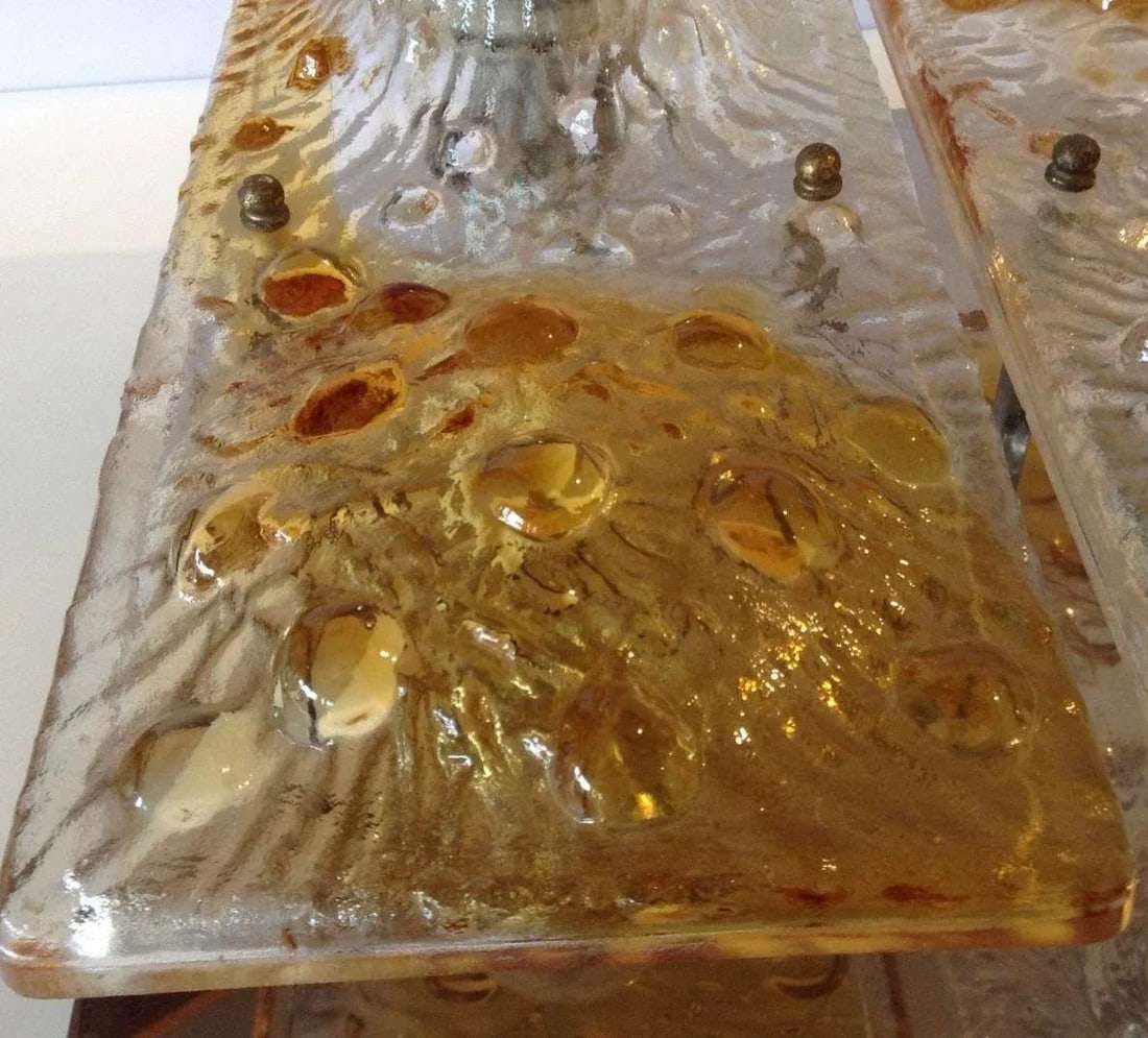 Italian Murano Glass Wall Sconce by Mazzega, Circa 1960's - 8