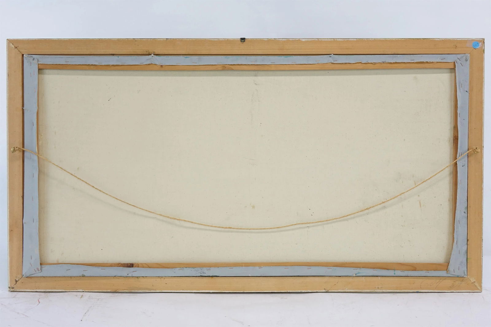 Serenity in the Village - Vintage Village Scene Original Oil Painting on Canvas, Signed - 7