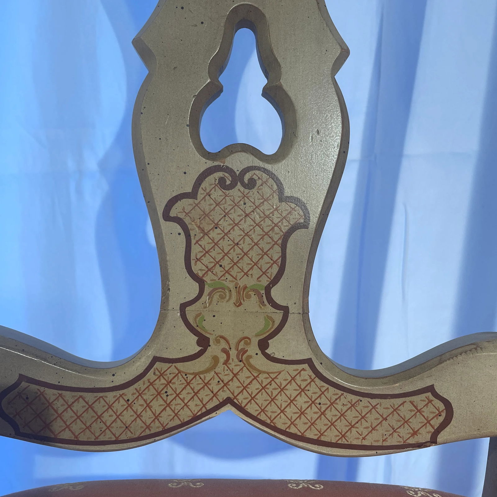 Mid 20th Century Pair of French Style Painted Chairs - 8