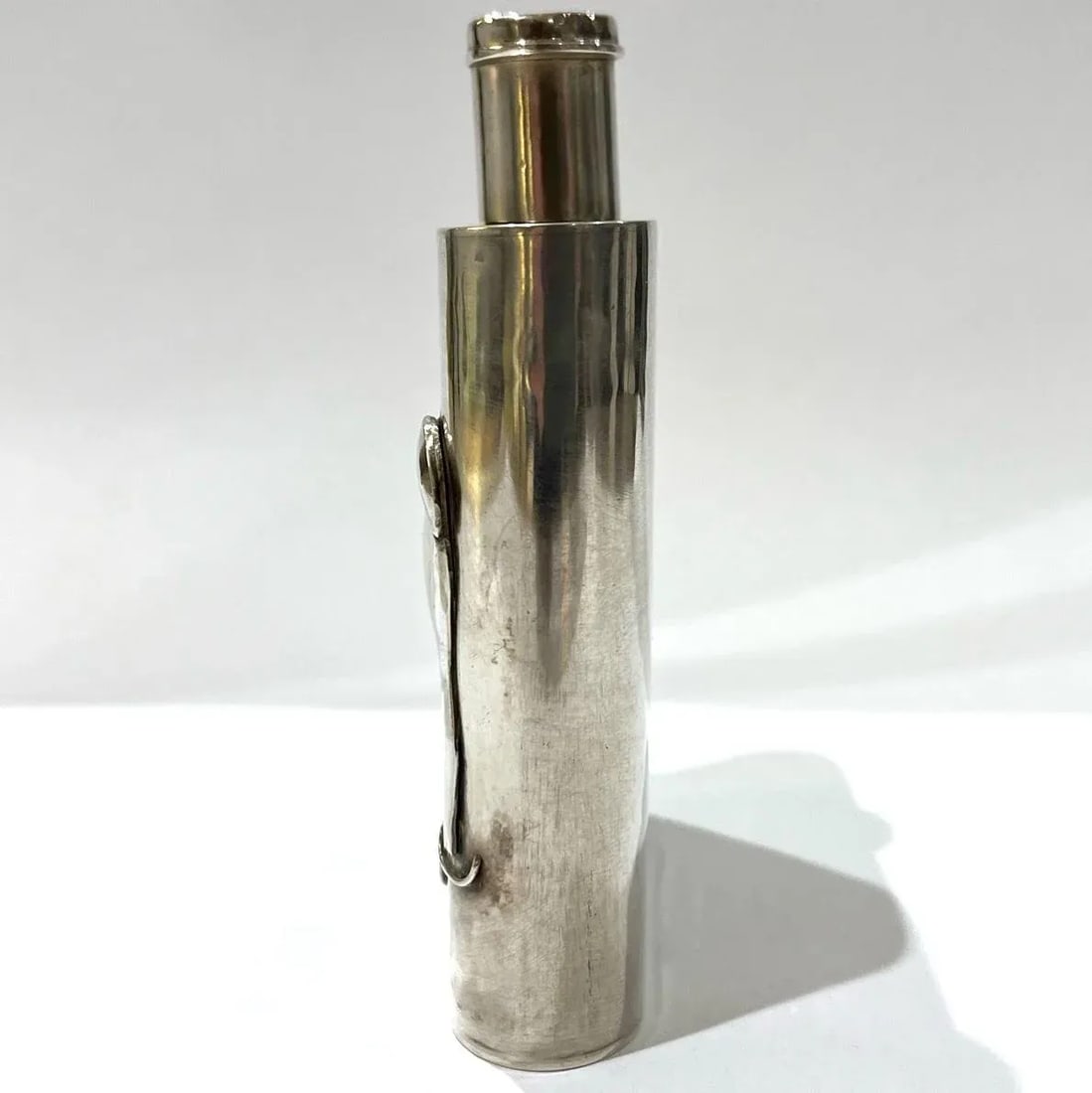 Montana Moose Hand-Forged Sterling Silver and Diamond Flask by Carol Helvey-Woolsey - 6