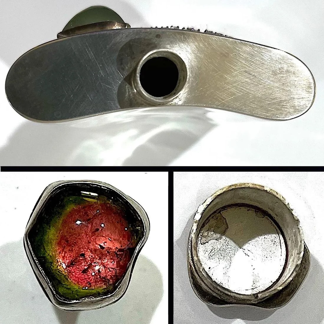 Montana Margarita Sterling Silver and Gemstone Flask by Carol Helvey-Woolsey - 10