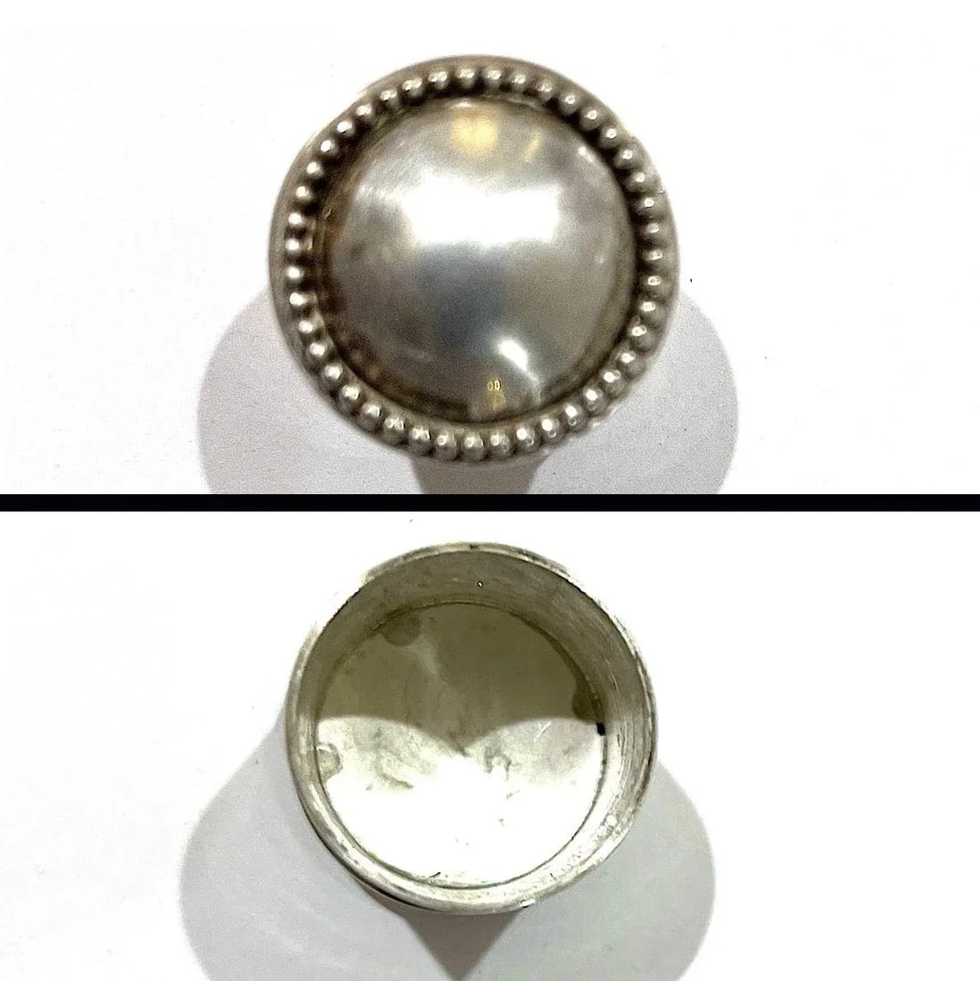 Buffalo Skull Sterling Silver and Turquoise Flask by Carol Helvey-Woolsey - 10