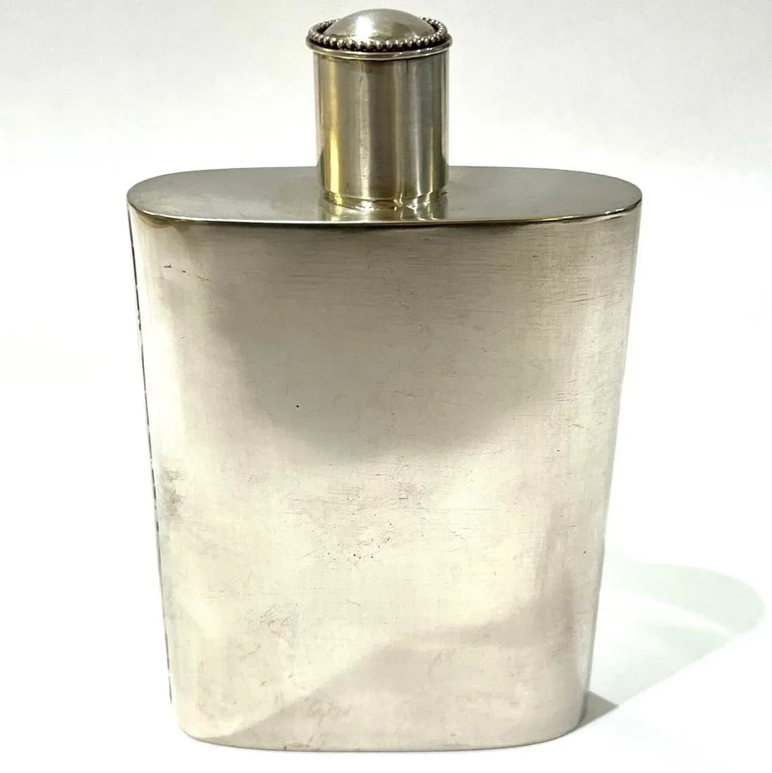 Buffalo Skull Sterling Silver and Turquoise Flask by Carol Helvey-Woolsey - 8