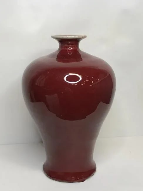 A Pair of Antique Red Chinese Meiping With Fire Glaze - 2