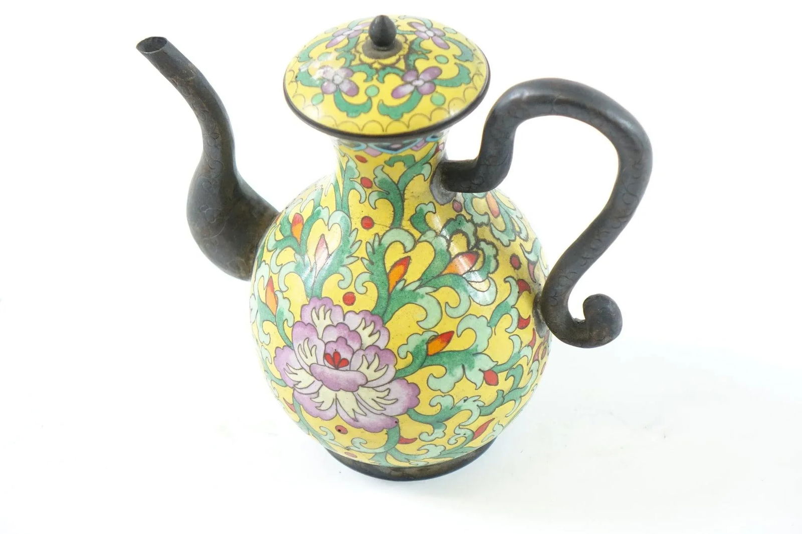 Antique Chinese Cloisonne Teapot - 2
