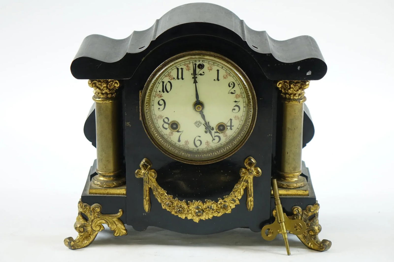 Late 19th Century Antique Mantel Clock by Ansonia Clock Co - 6