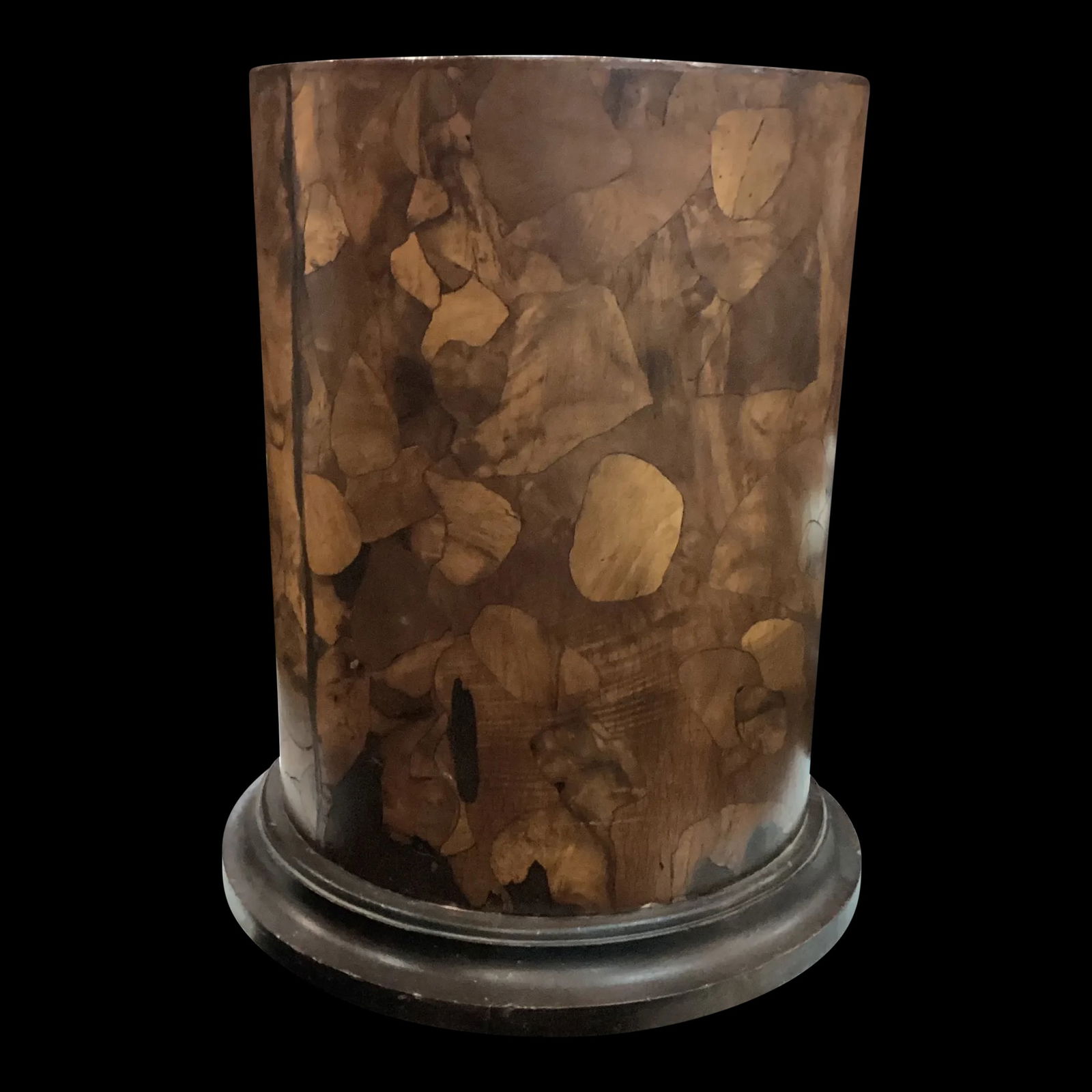 Mid 20th Century Short Solid Wood Veneer Column - 6