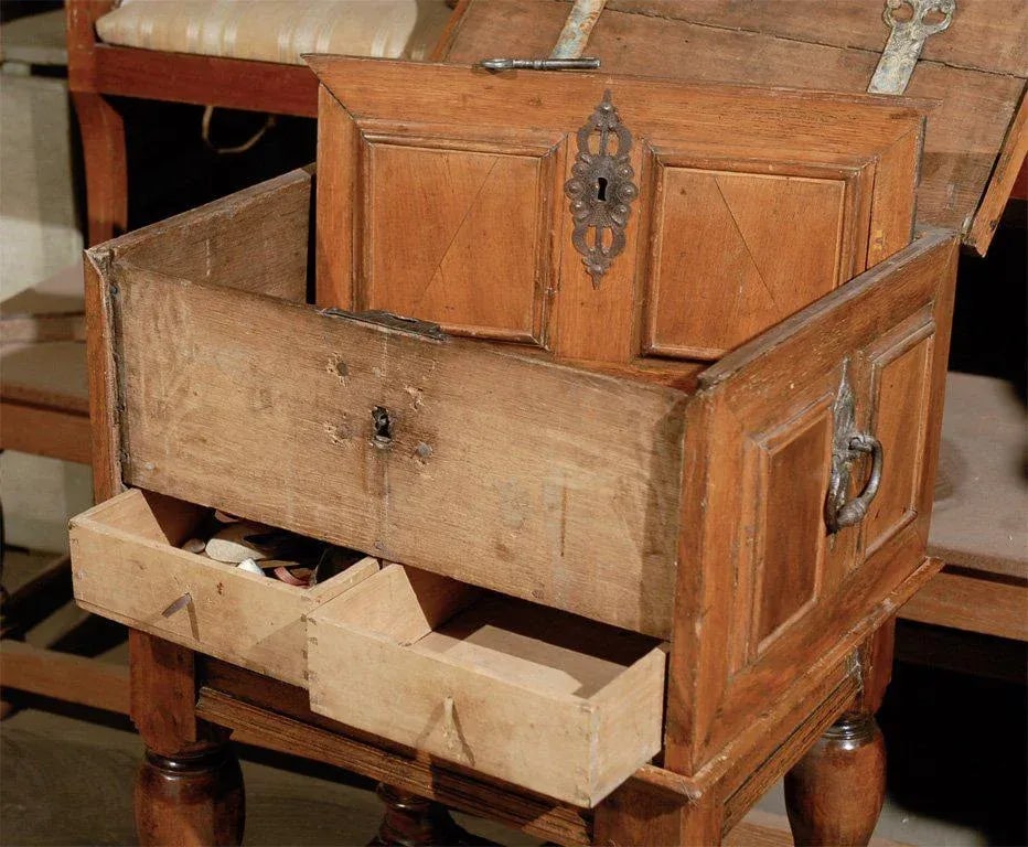 Swedish Period Baroque Early 18th Century Box on Stand - 8