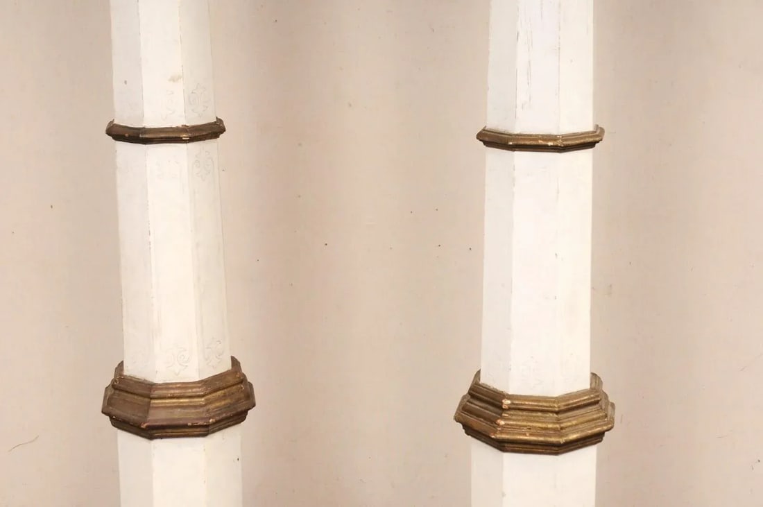 Pair Spanish Tall Architectural Columns - 3