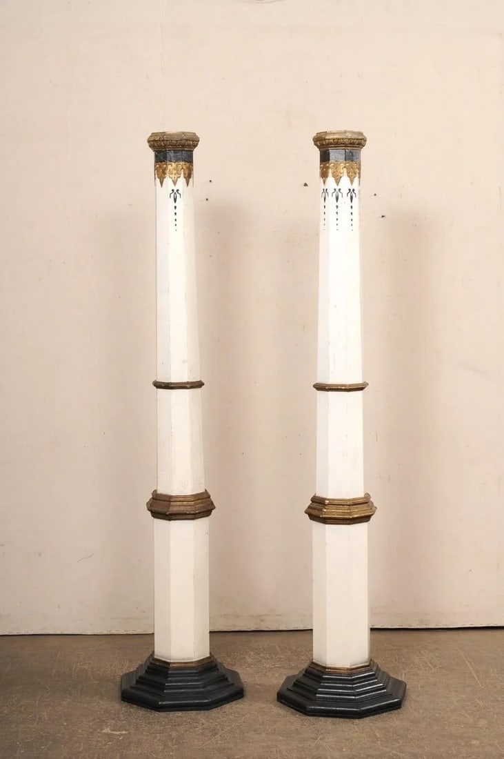 Pair Spanish Tall Architectural Columns - 5