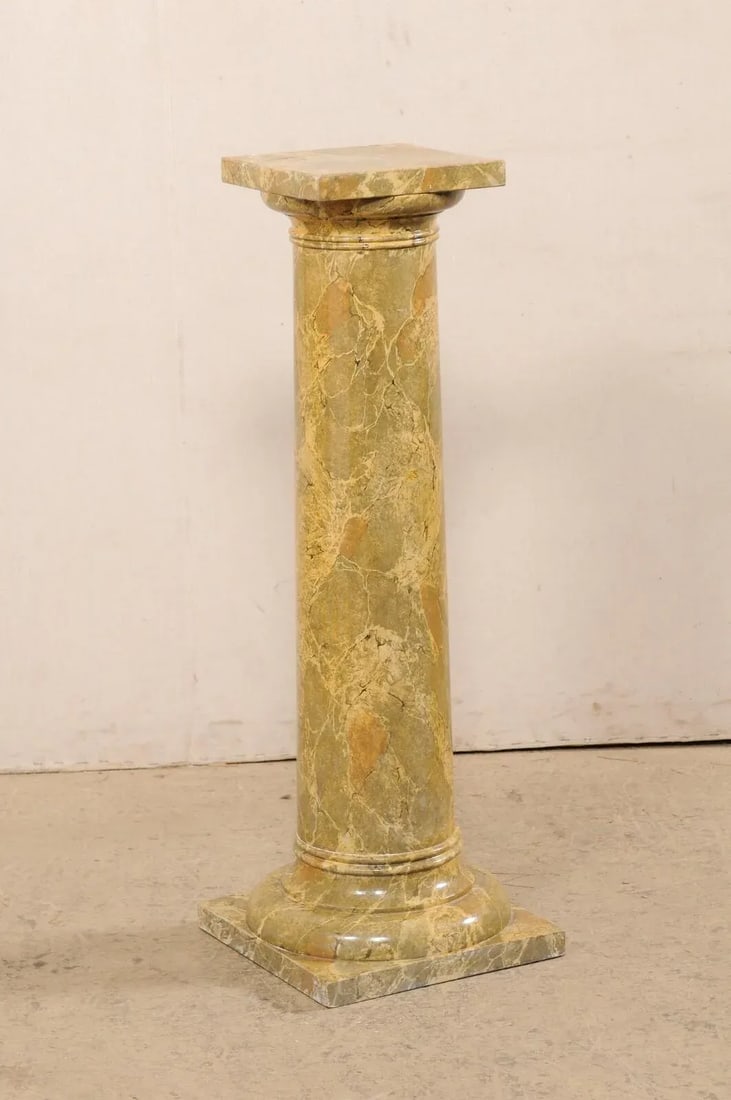 Mid 20th Century French Faux-Marble Painted Column Pedestal - 3