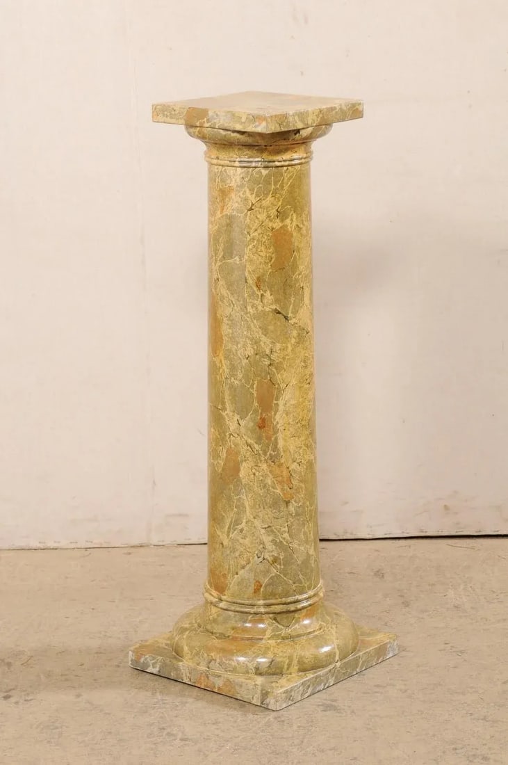 Mid 20th Century French Faux-Marble Painted Column Pedestal - 4