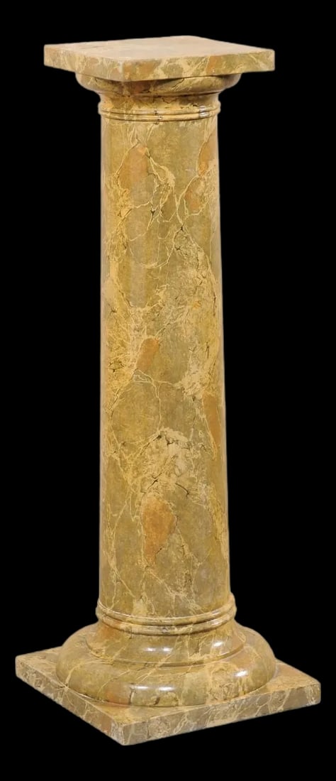 Mid 20th Century French Faux-Marble Painted Column Pedestal - 6