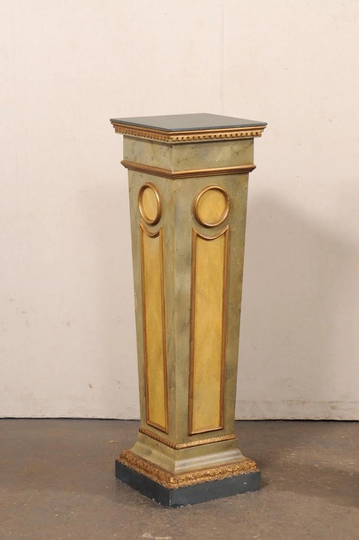 Mid 20th Century Italian Faux-Marble Column Pedestals – A Pair - 7