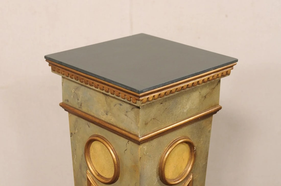 Mid 20th Century Italian Faux-Marble Column Pedestals – A Pair - 8