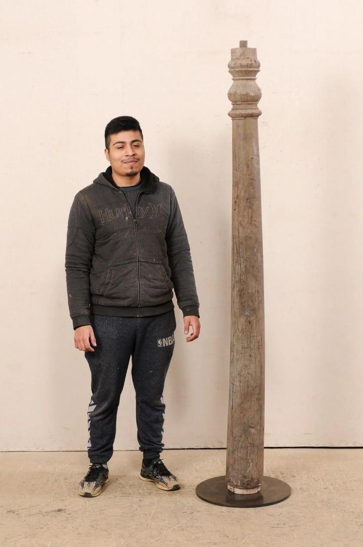 19th Century British Colonial Tapered Wood Column on Stand - 11