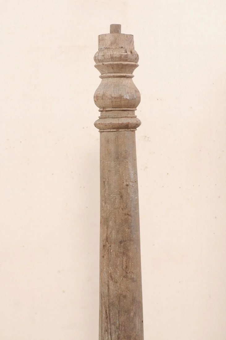 19th Century British Colonial Tapered Wood Column on Stand - 3