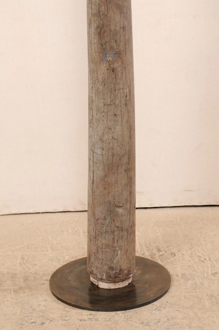 19th Century British Colonial Tapered Wood Column on Stand - 4