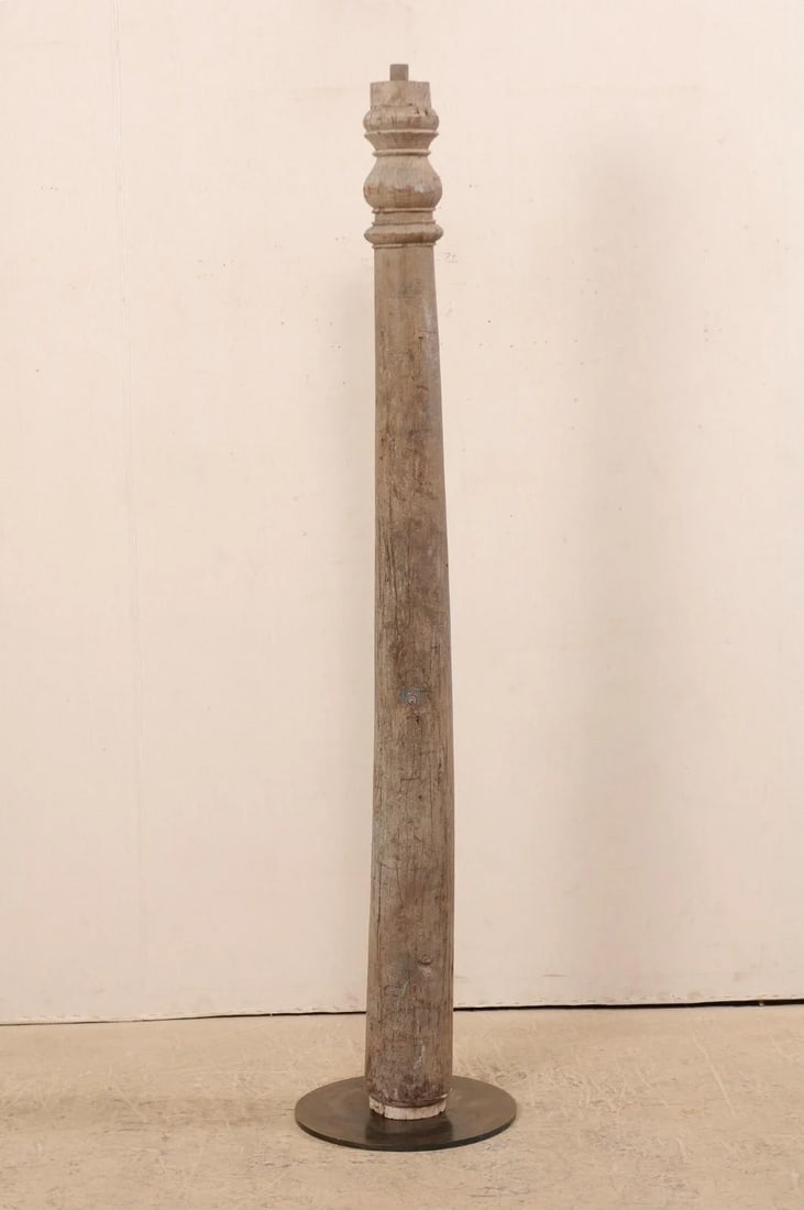19th Century British Colonial Tapered Wood Column on Stand - 6