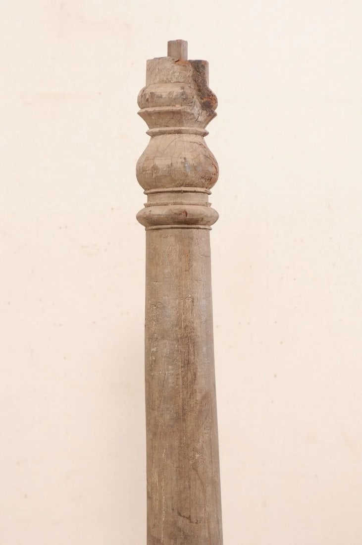 19th Century British Colonial Tapered Wood Column on Stand - 8