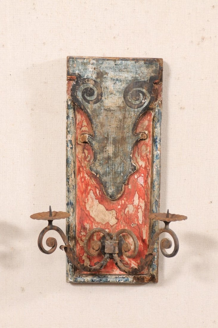 19th Century Italian Wall Mounted Candle Sconces - A Pair - 11