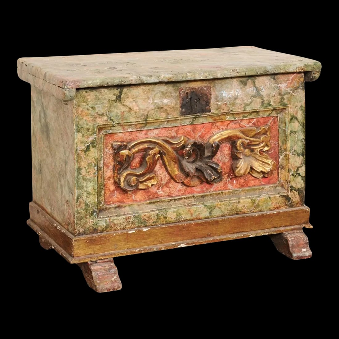 18th Century Venetian Wood Box with Original Finish - 3
