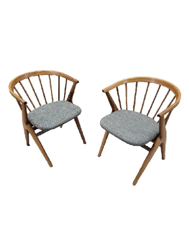 MCM Sibast M?bler No 8 Style Teak Captain Chairs - Pair - 7