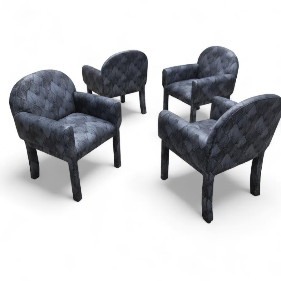 Vintage Postmodern Deco Style Dining Chairs - Set of 8 - 2