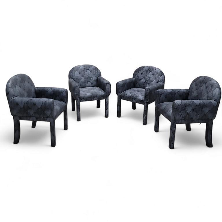 Vintage Postmodern Deco Style Dining Chairs - Set of 8 - 3