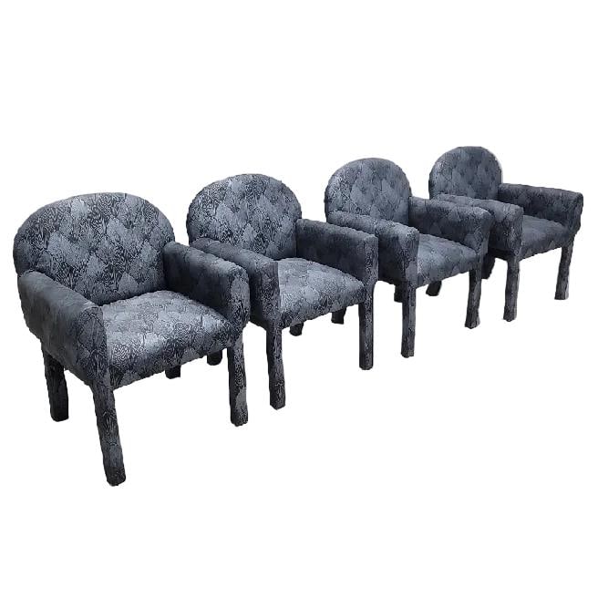 Vintage Postmodern Deco Style Dining Chairs - Set of 8 - 4