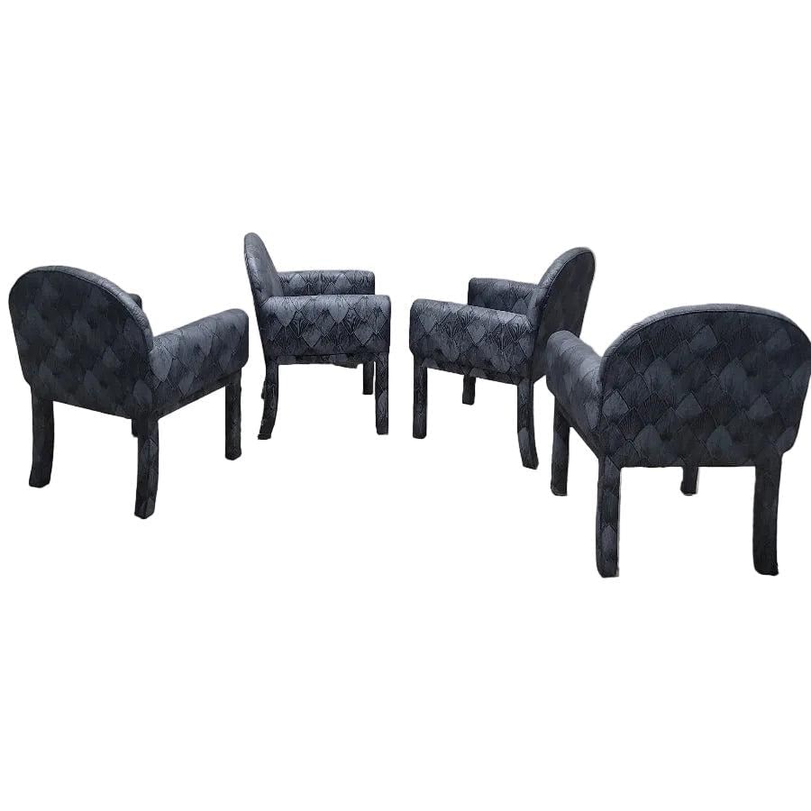 Vintage Postmodern Deco Style Dining Chairs - Set of 8 - 6