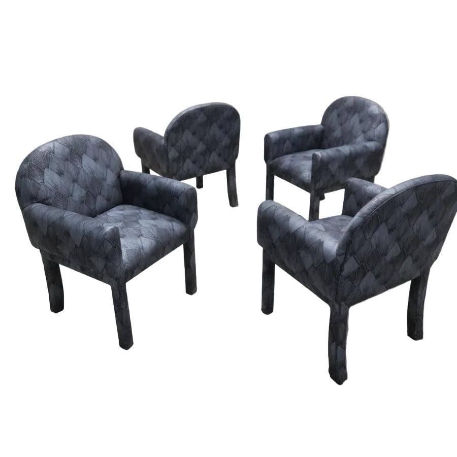 Vintage Postmodern Deco Style Dining Chairs - Set of 8 - 9