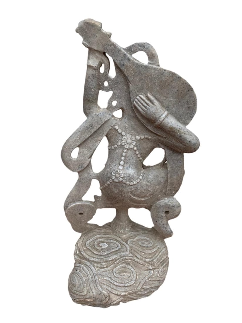 Antique Indian Saraswati Godess Statue - 3