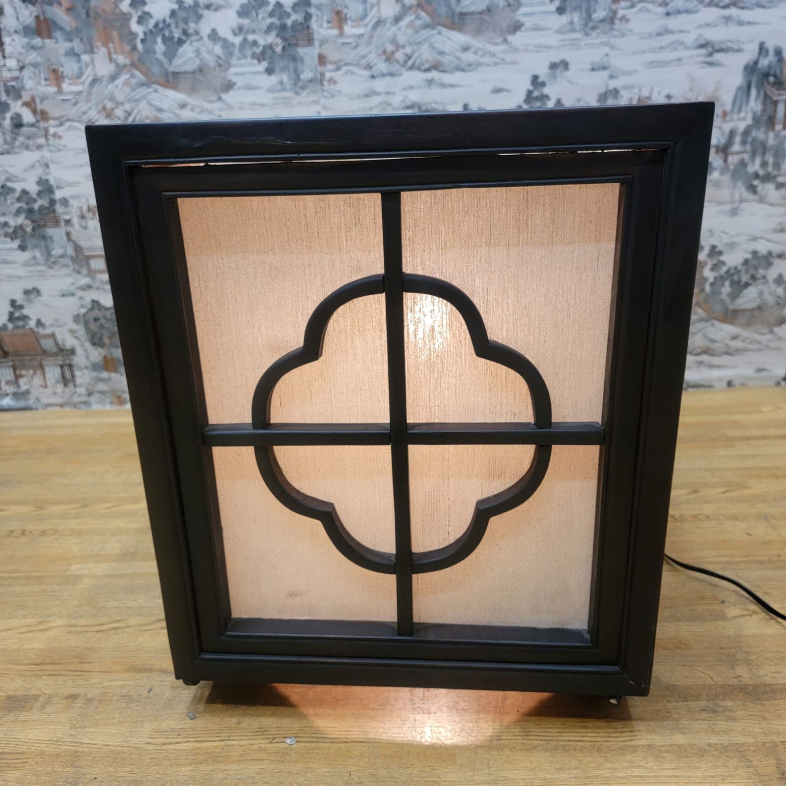 Vintage Chinese Carved Elm Side Tables with Light - Pair - 6