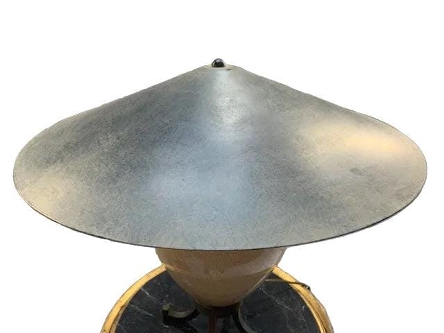 Vintage Karl Springer Style Ceramic Table Lamps With Metal Shades - Pair - 5