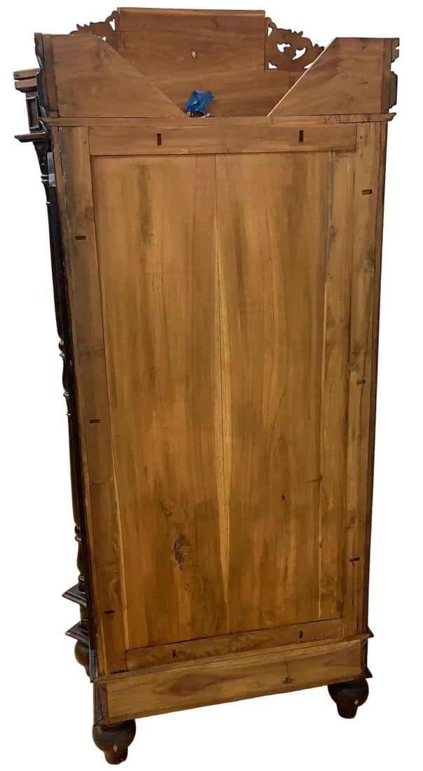 Antique French Carved Oak Vitrine Display Cabinet - 2