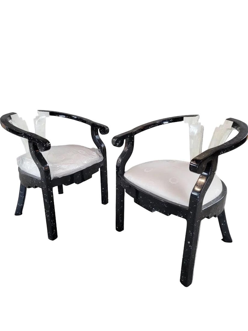 Postmodern Sculptural Tessellated Stone Dining Chairs - 6 - 5