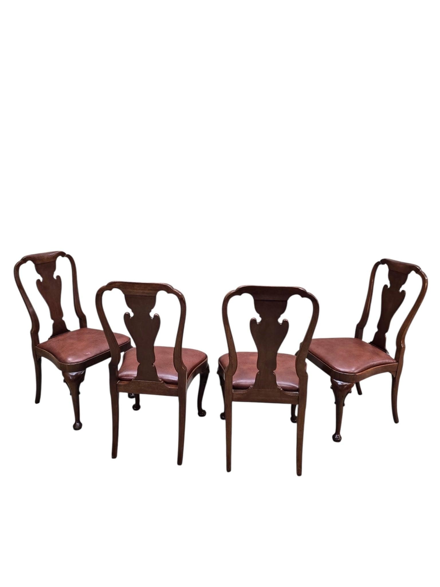 Vintage Queen Anne Style Dining Chairs By Baker Furniture - 4 - 4