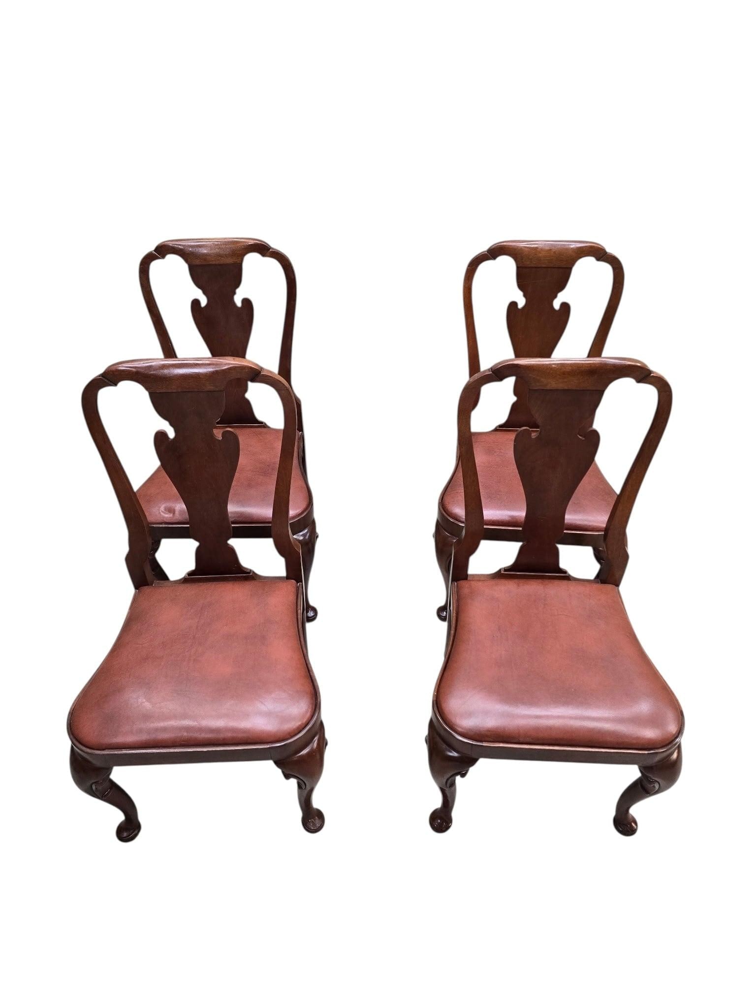 Vintage Queen Anne Style Dining Chairs By Baker Furniture - 4 - 6