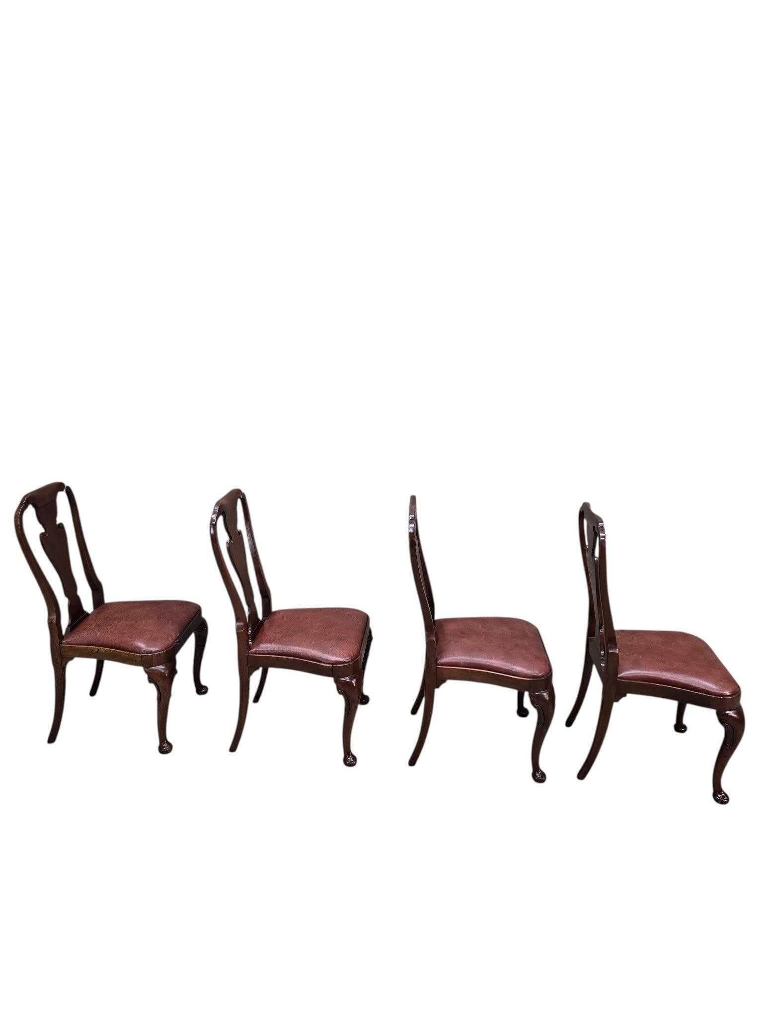 Vintage Queen Anne Style Dining Chairs By Baker Furniture - 4 - 8