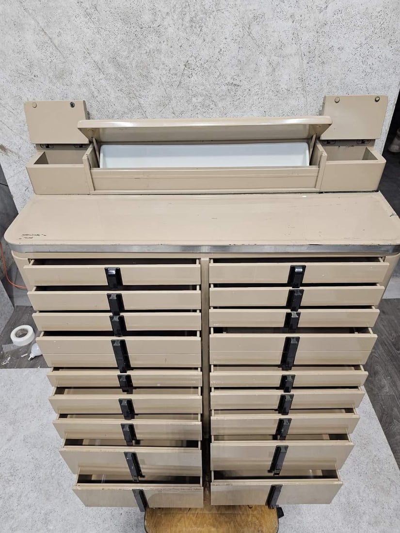 Art Deco Industrial Dental Storage Cabinet - 8