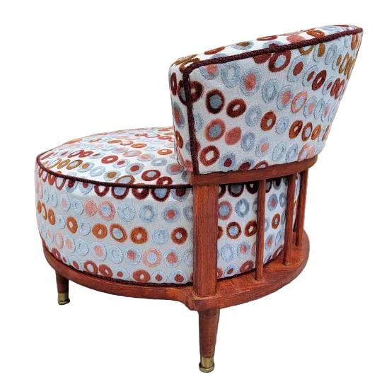 MCM Barrel Back Club Chairs Newly Reupholstered - Pair - 4